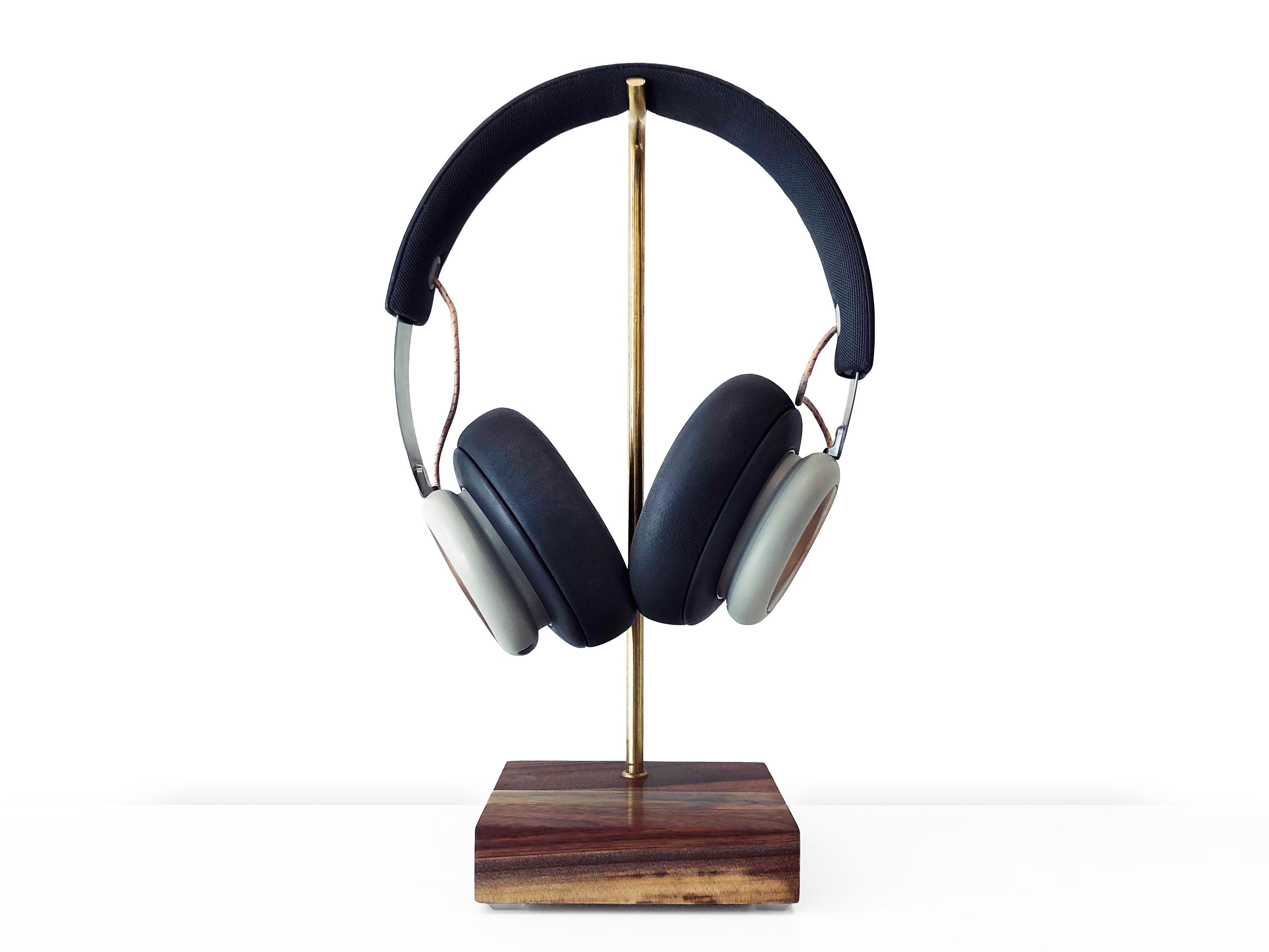KM01 Handcrafted Wood & Brass Headphone Stand | Killjoy Made