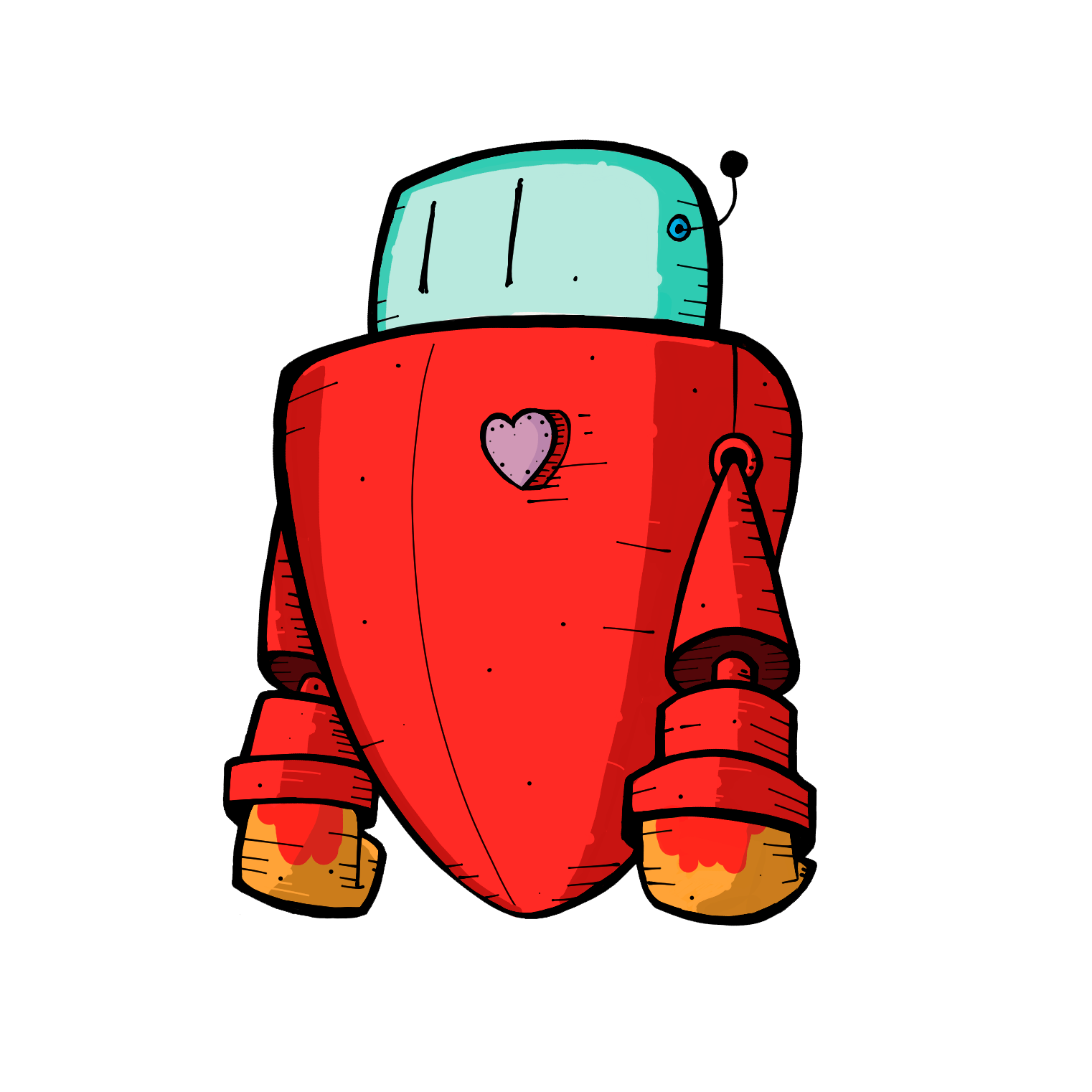 Autocollant Heart Bot